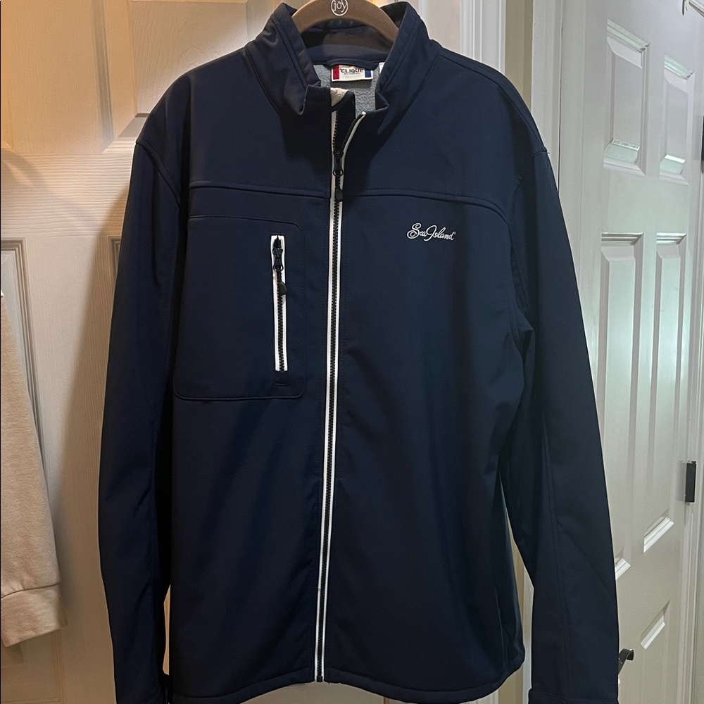 St. John's Bay Dark Blue Windbreaker Jacket